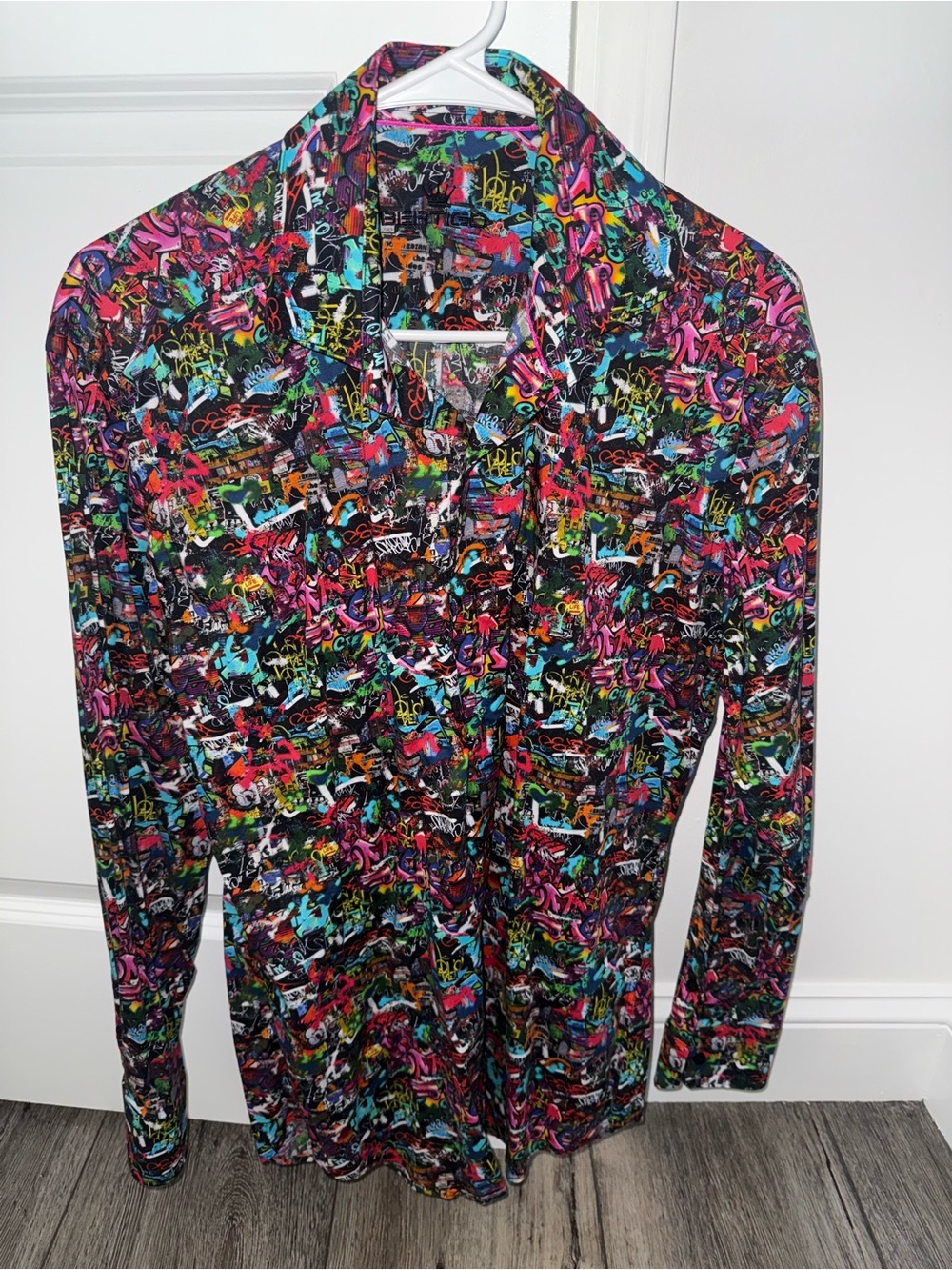 Men's Multicolor Graphic Print Dress Shirt - Bold Pattern